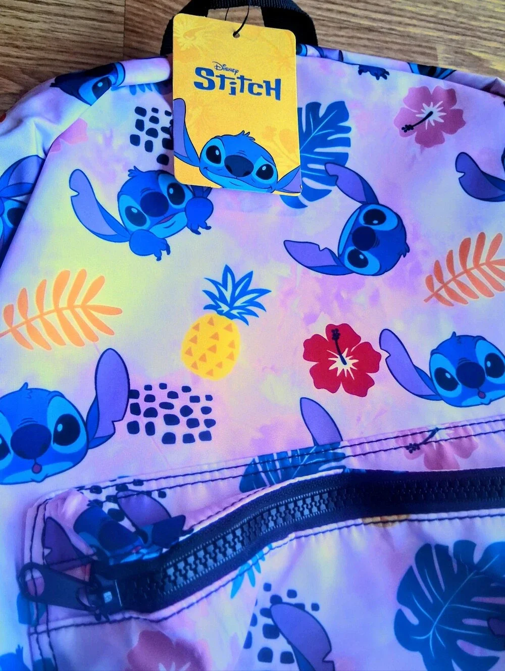 NWT Disney Stitch, Pink Print Backpack.